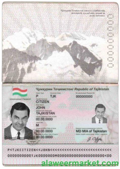 Tajikistan passport